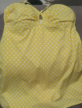 I.F. Yellow & White Polka Dot Swim Suit Dtess
